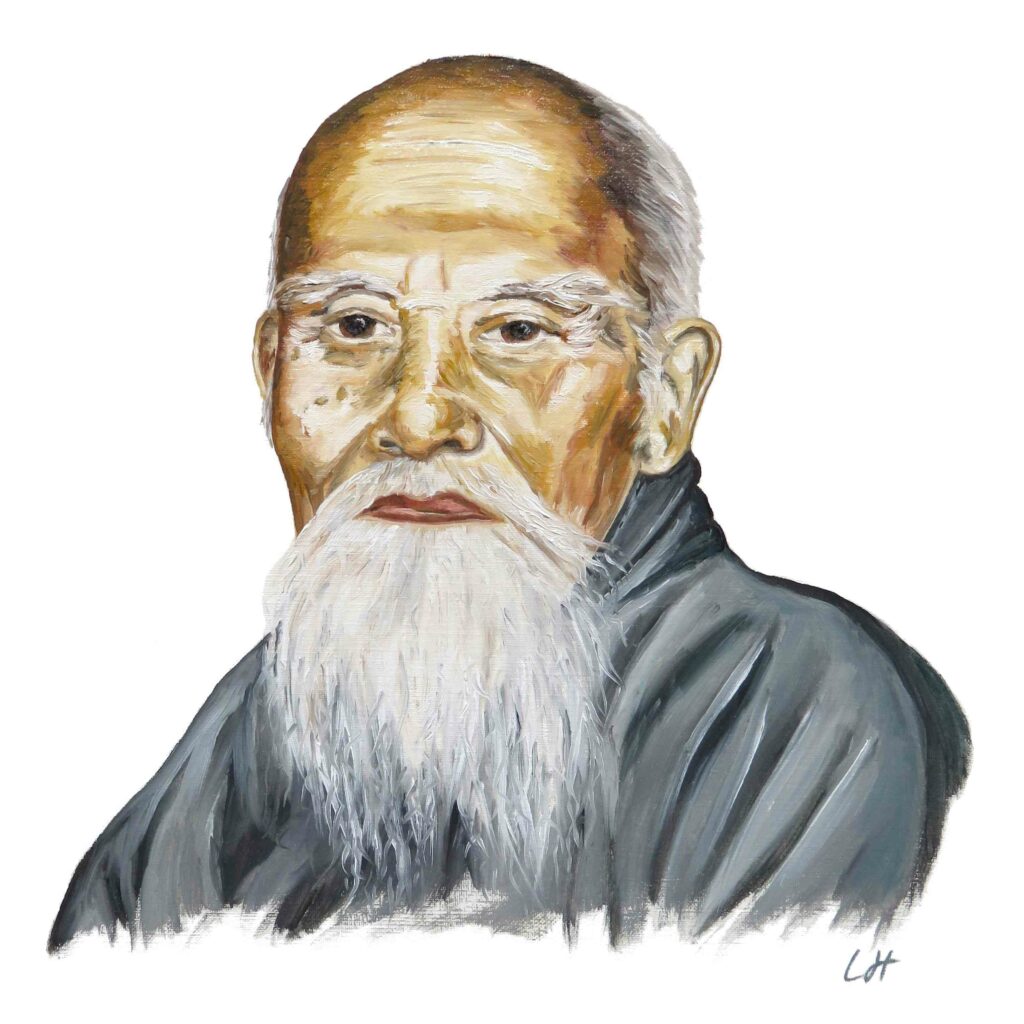 Portrait of O Sensei, creator of the martial art aikido