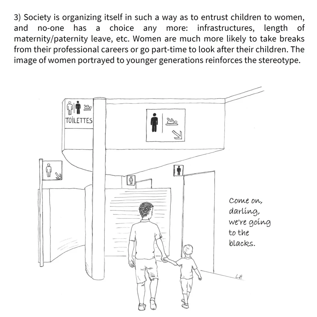 A skit illustrating a sexist situation by transposing it to racism.